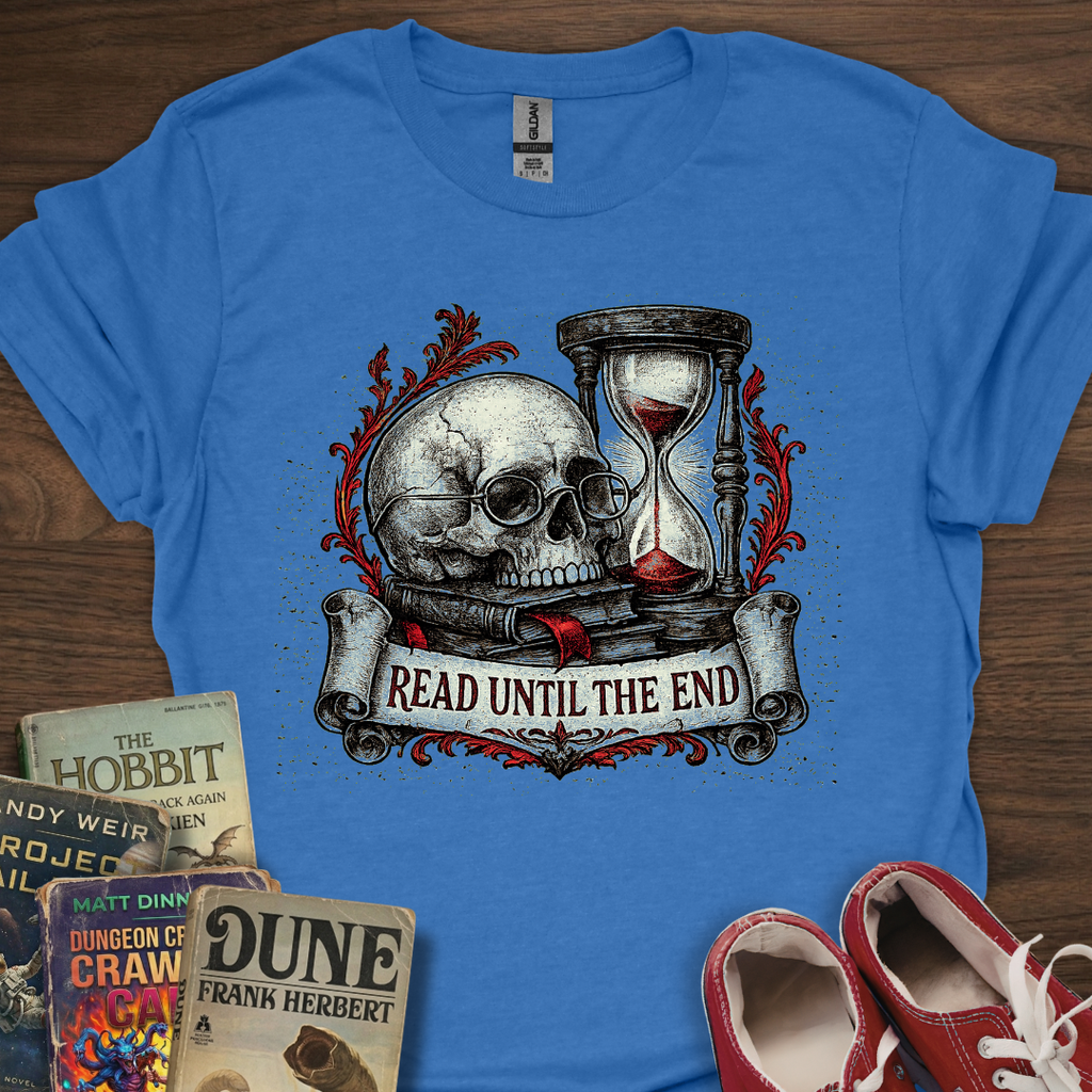 Read Until The End Skull T-Shirt