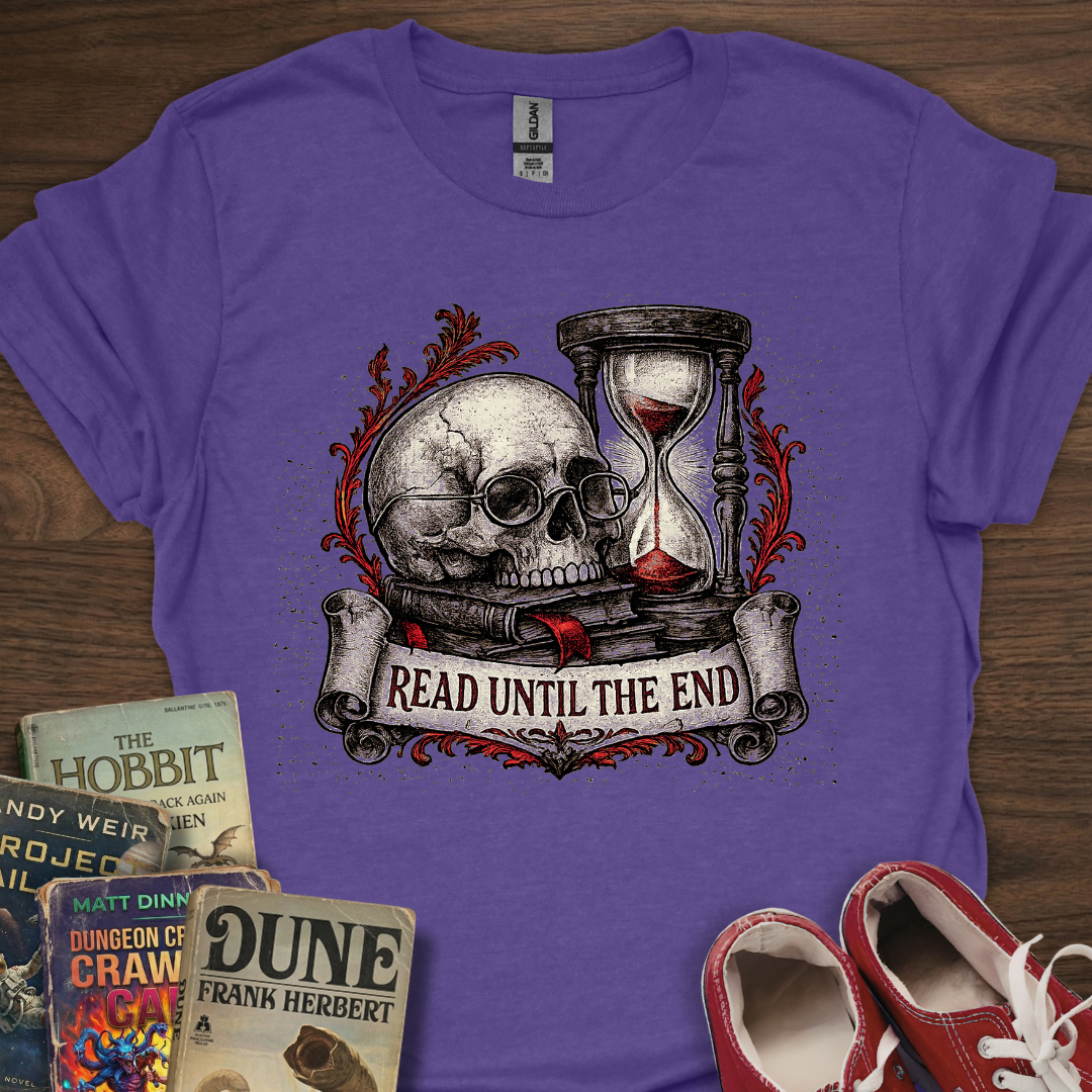 Read Until The End Skull T-Shirt