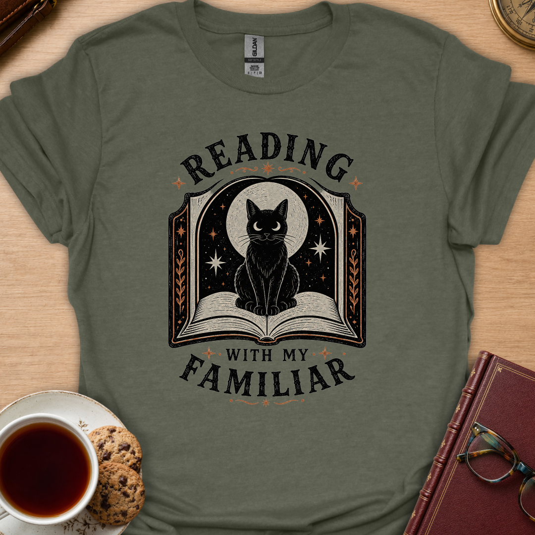Reading With My Familiar T-Shirt