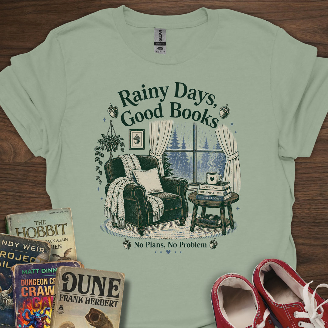 Rainy Days Good Books T-Shirt