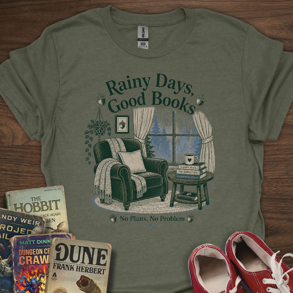 Rainy Days Good Books T-Shirt