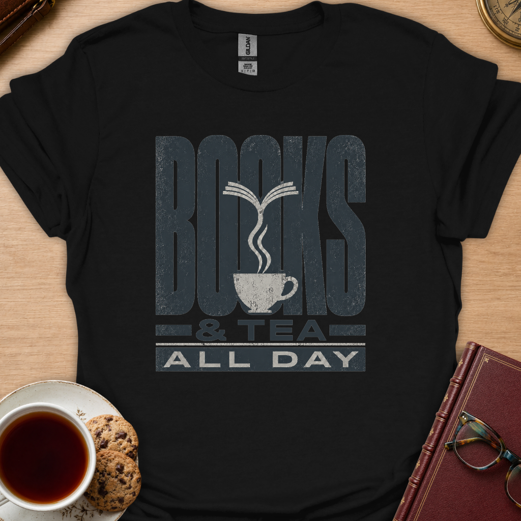 Books & Tea All Day T-Shirt