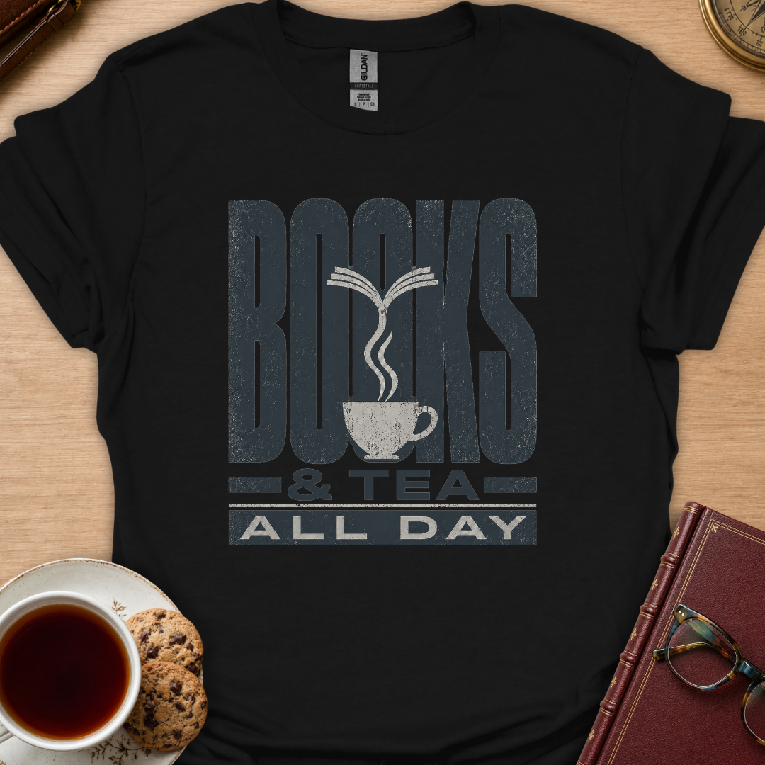 Books & Tea All Day T-Shirt