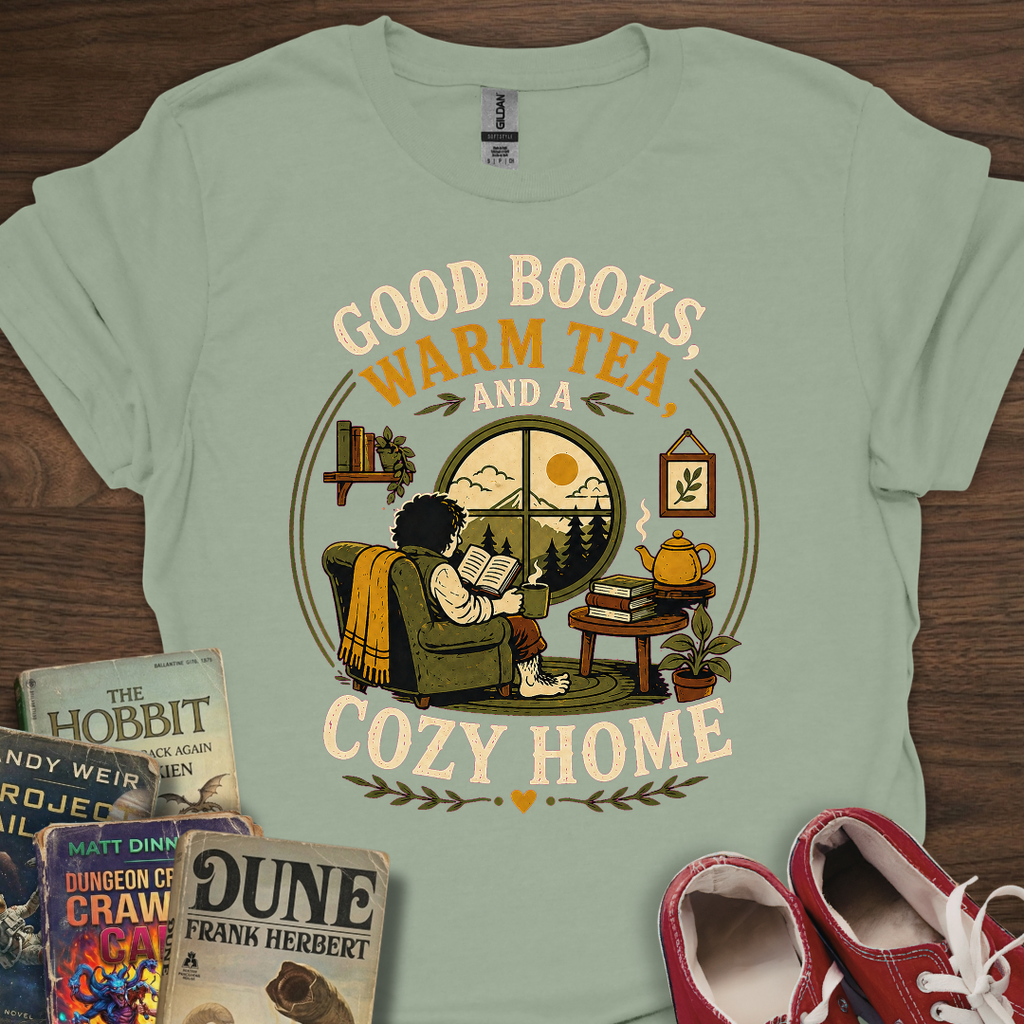 Good Books Cozy Home T-Shirt