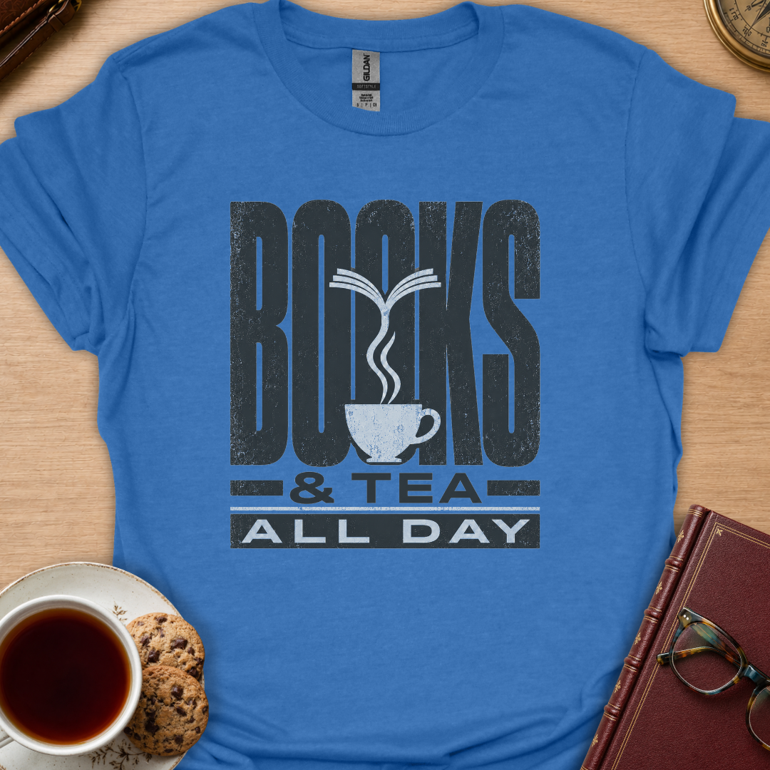 Books & Tea All Day T-Shirt