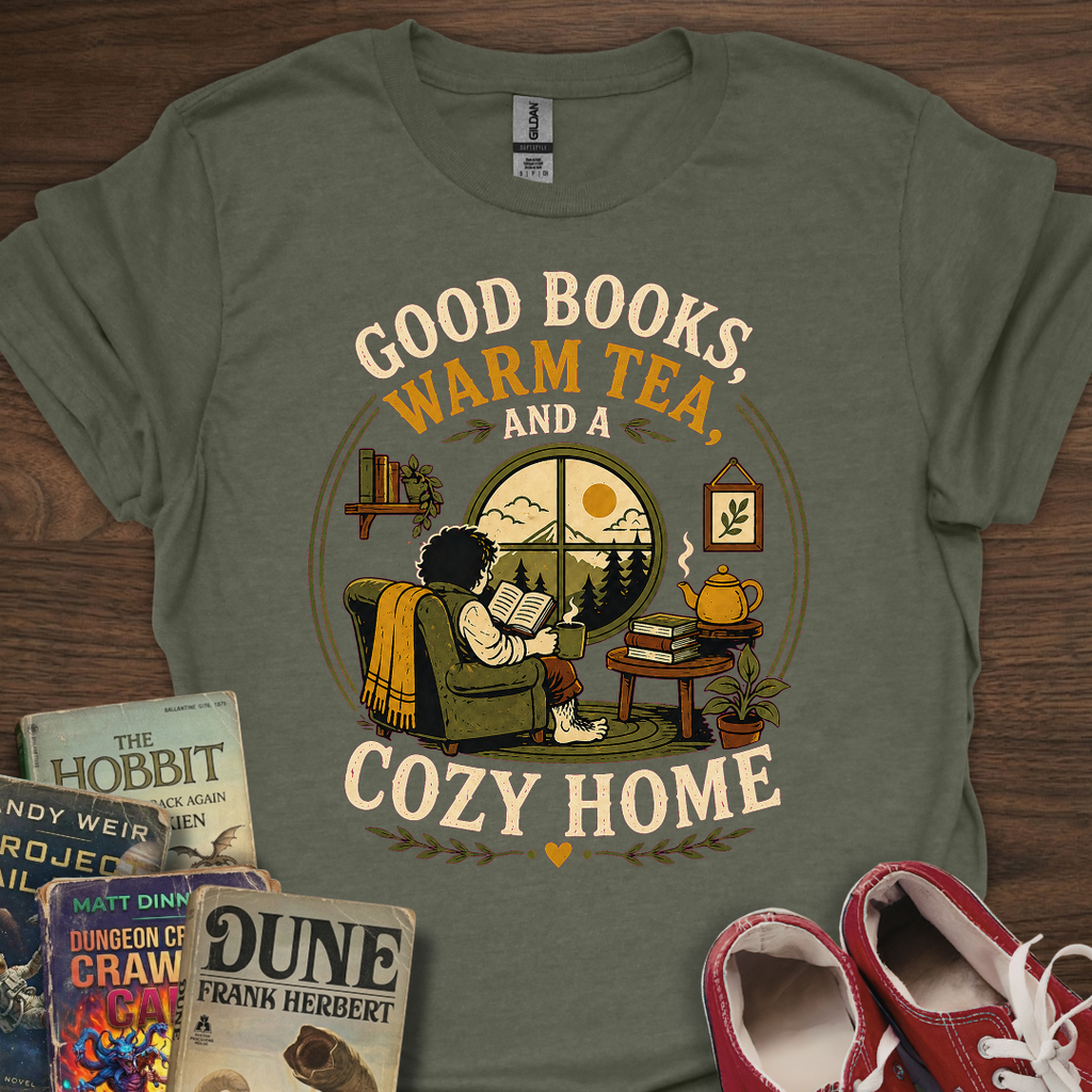 Good Books Cozy Home T-Shirt