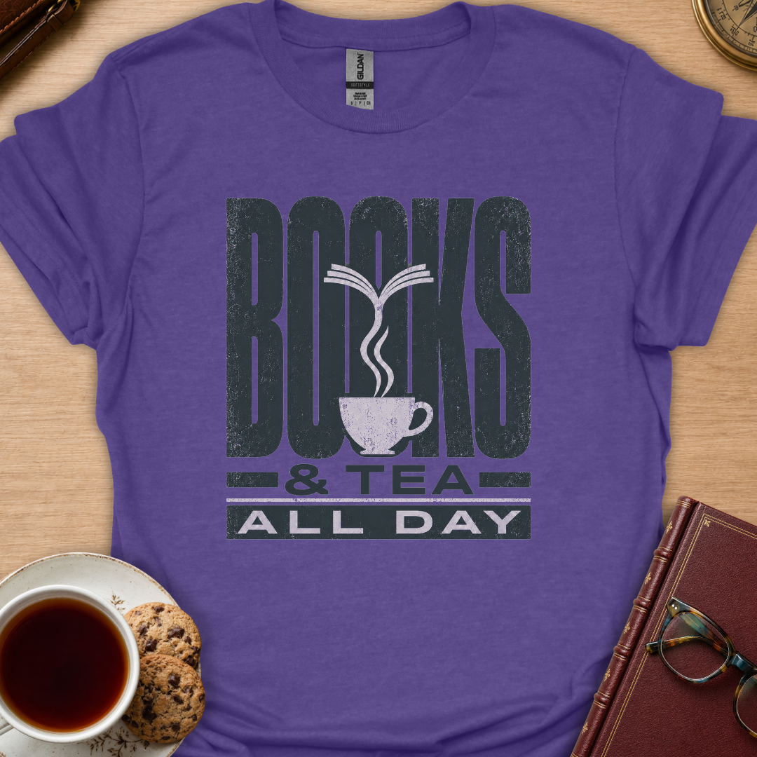 Books & Tea All Day T-Shirt