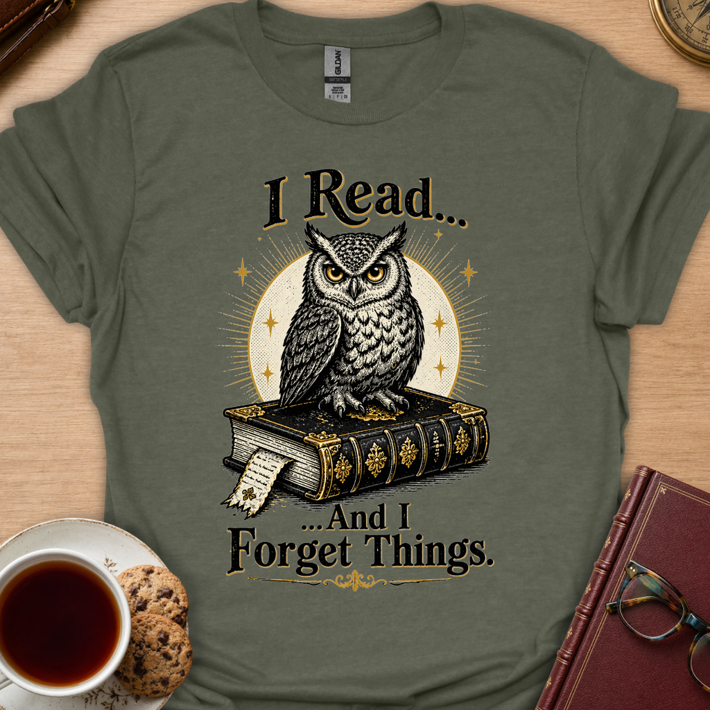I Read And I Forget Owl T-Shirt