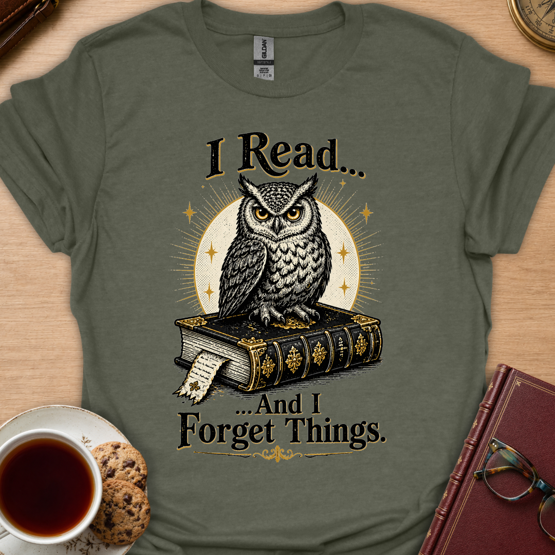 I Read And I Forget Owl T-Shirt