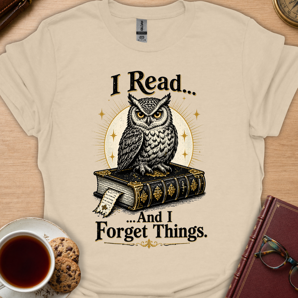 I Read And I Forget Owl T-Shirt