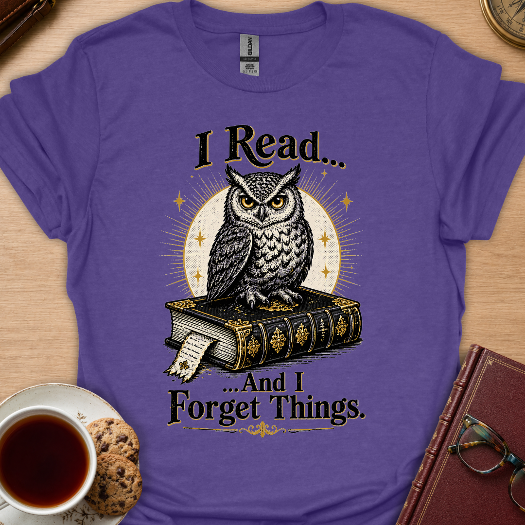 I Read And I Forget Owl T-Shirt
