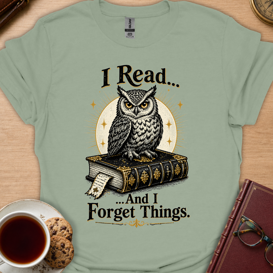 I Read And I Forget Owl T-Shirt