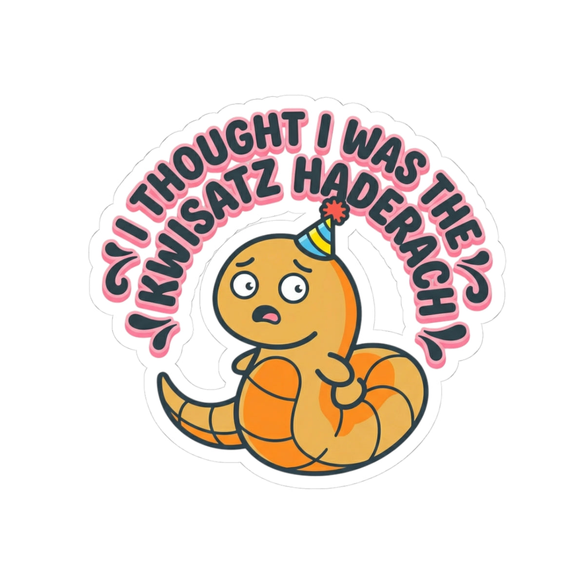 Sad Worm Sticker