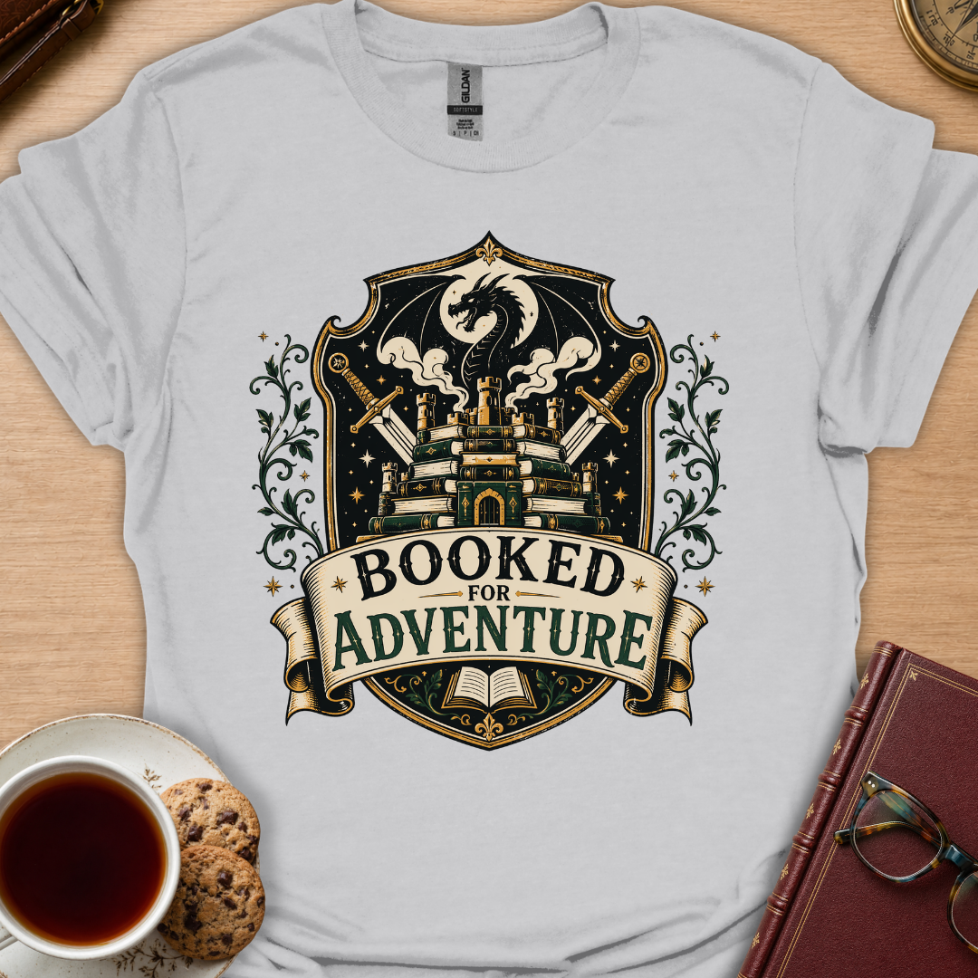 Booked For Adventure Crest T-Shirt