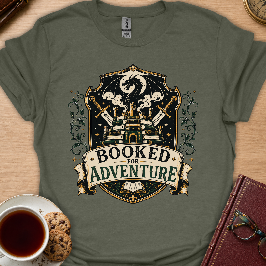 Booked For Adventure Crest T-Shirt