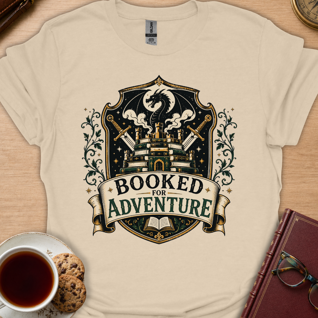 Booked For Adventure Crest T-Shirt