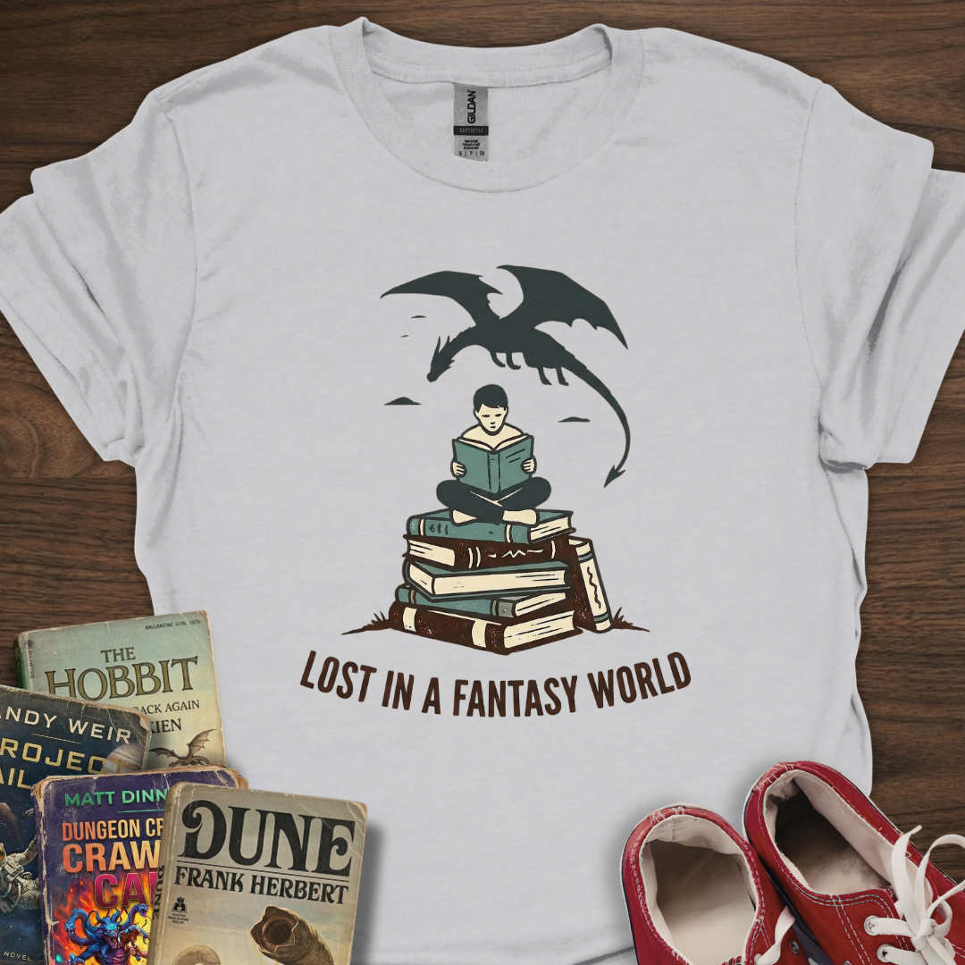 Lost In A Fantasy World Pile T-Shirt