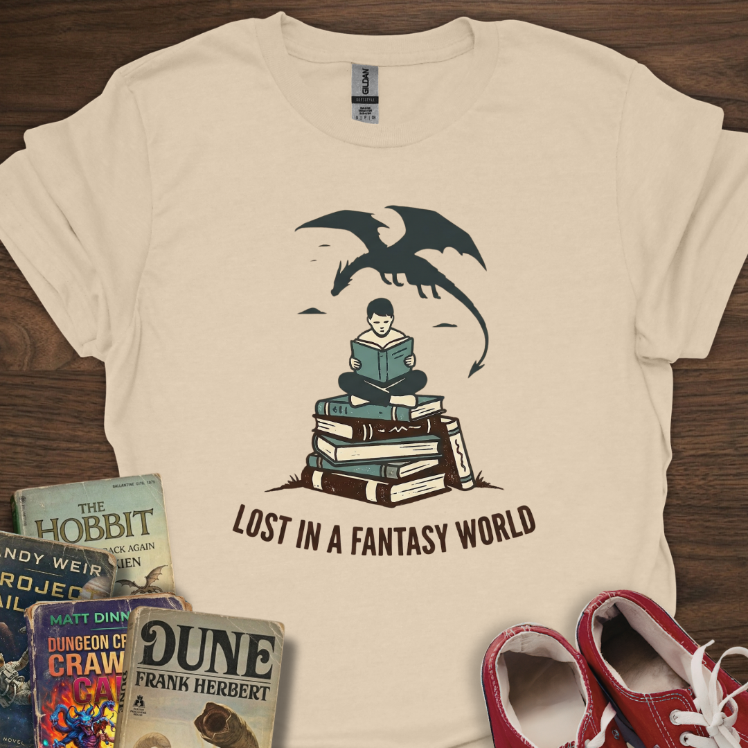 Lost In A Fantasy World Pile T-Shirt
