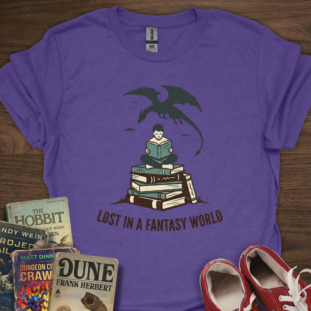 Lost In A Fantasy World Pile T-Shirt