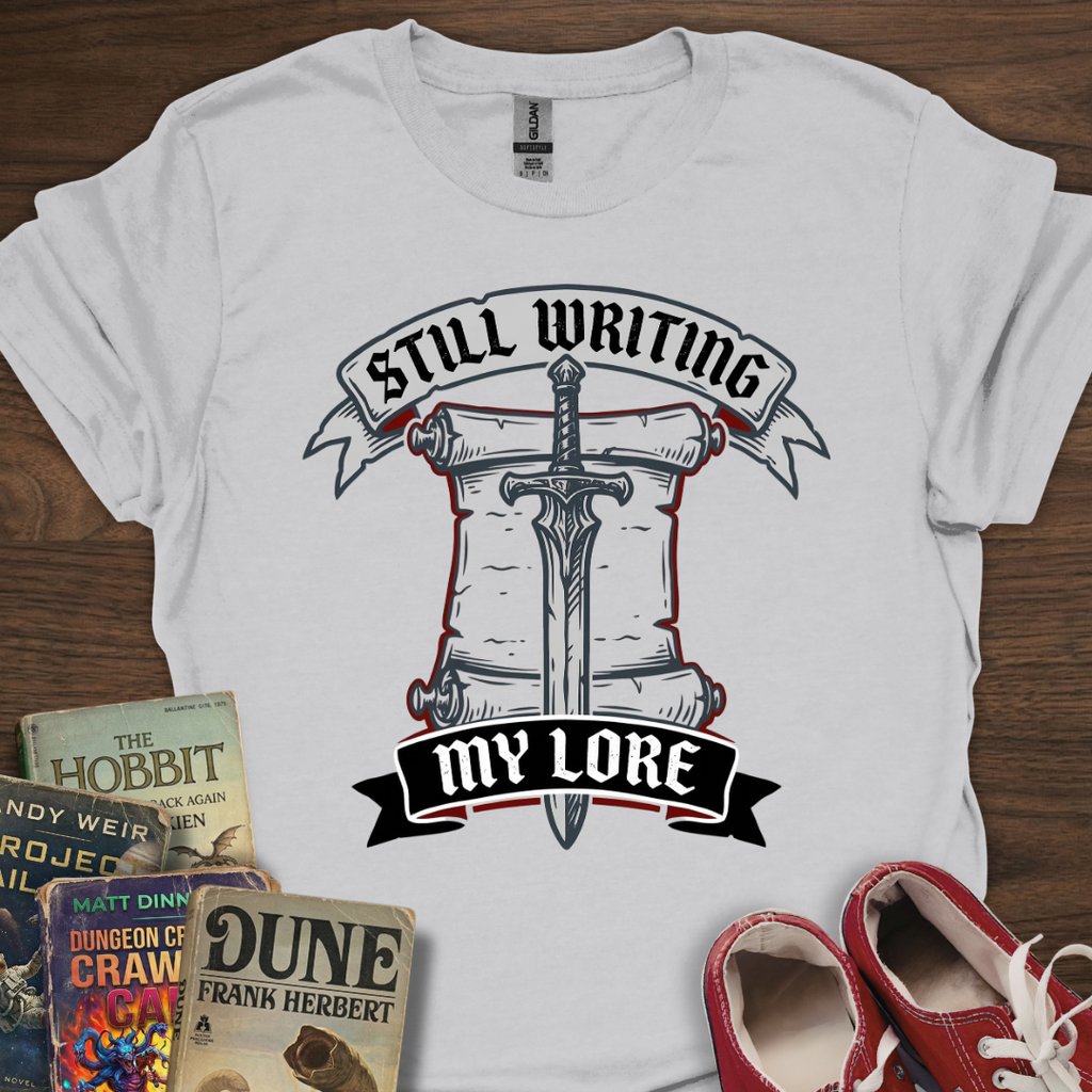 Still Writing My Lore Scroll T-Shirt