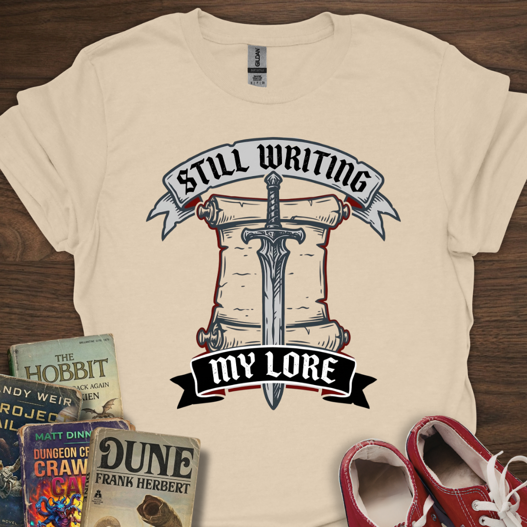 Still Writing My Lore Scroll T-Shirt