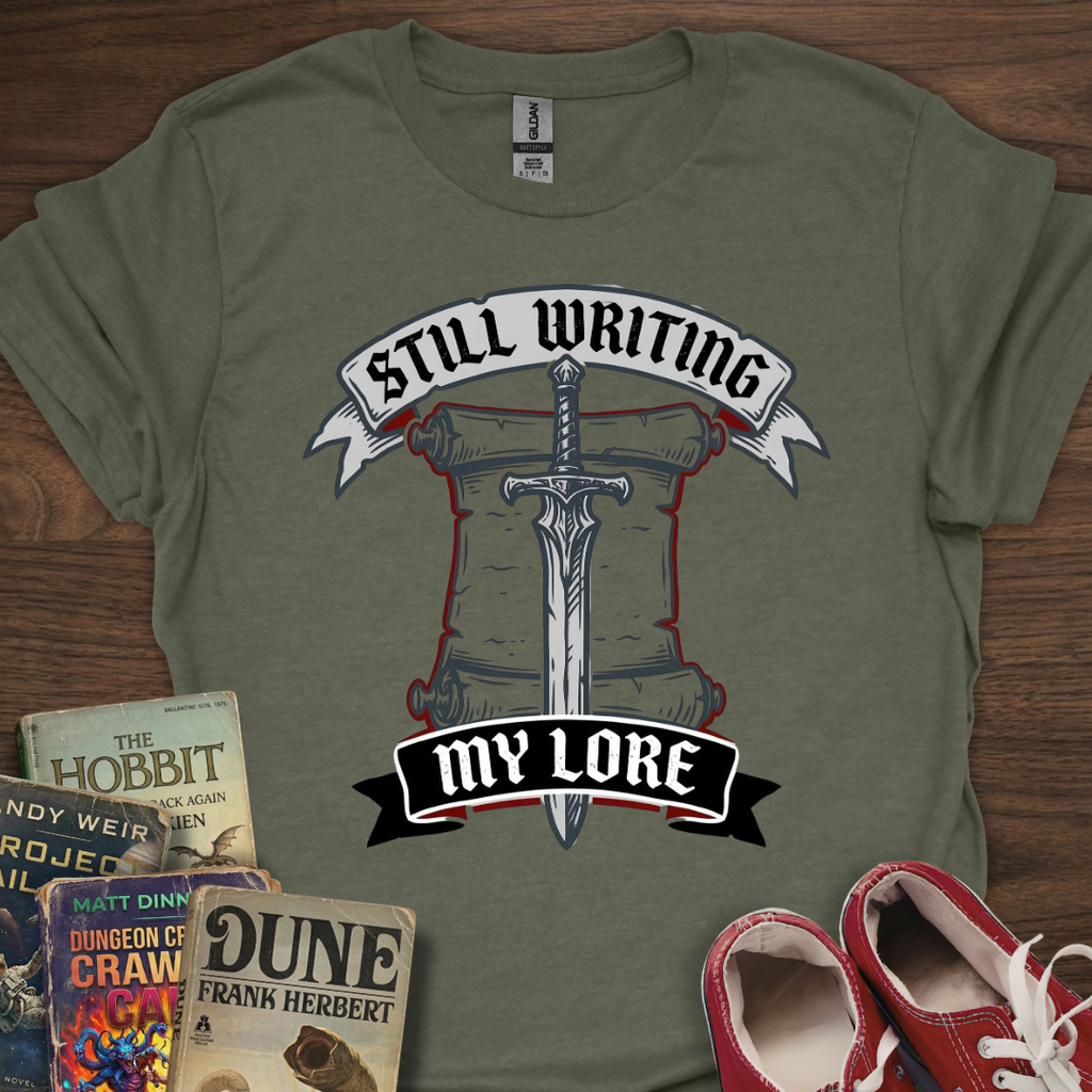 Still Writing My Lore Scroll T-Shirt