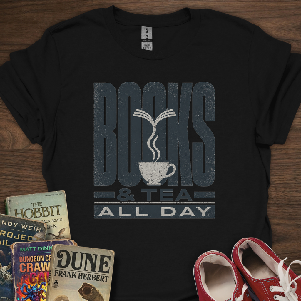 Books & Tea All Day T-Shirt