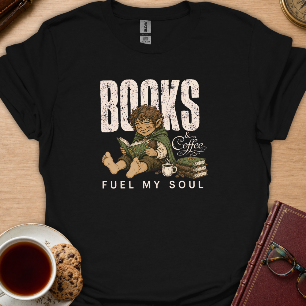 Books And Coffee Fuel T-Shirt