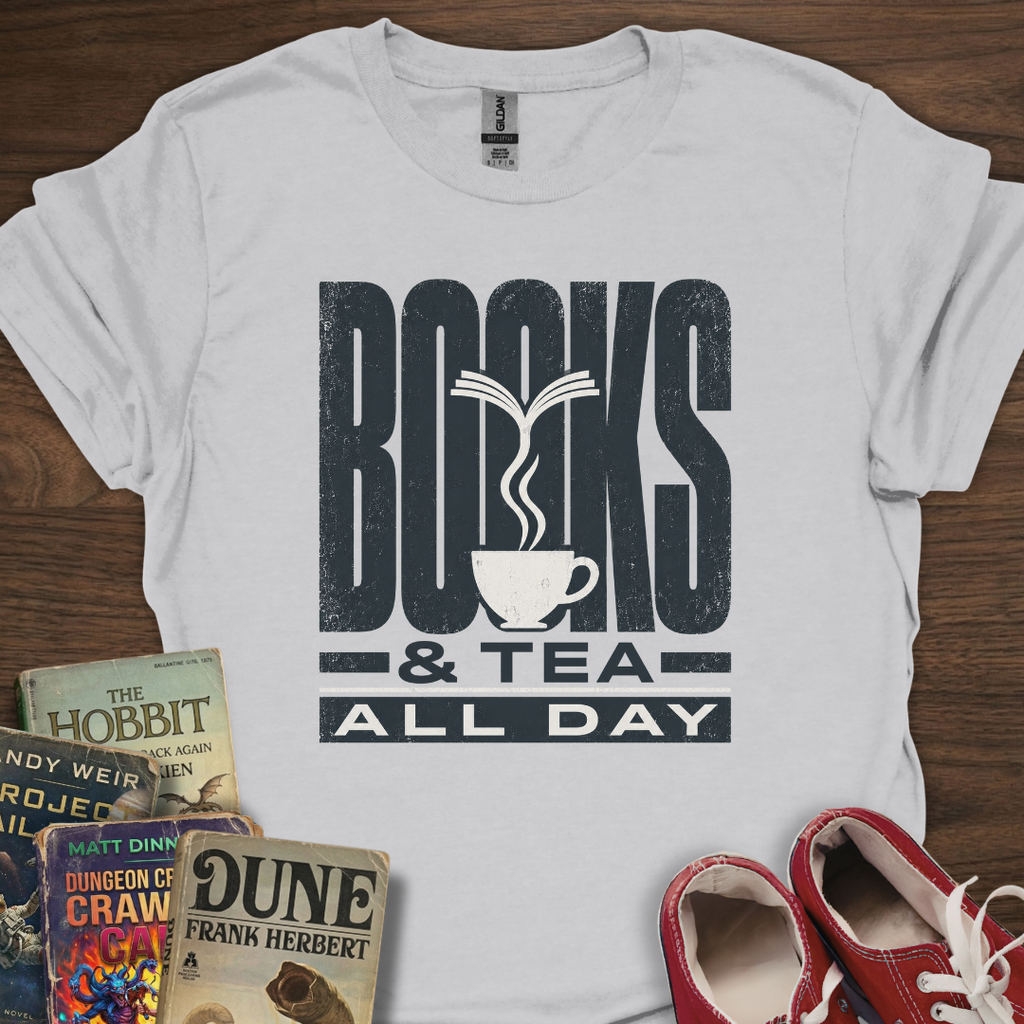 Books & Tea All Day T-Shirt