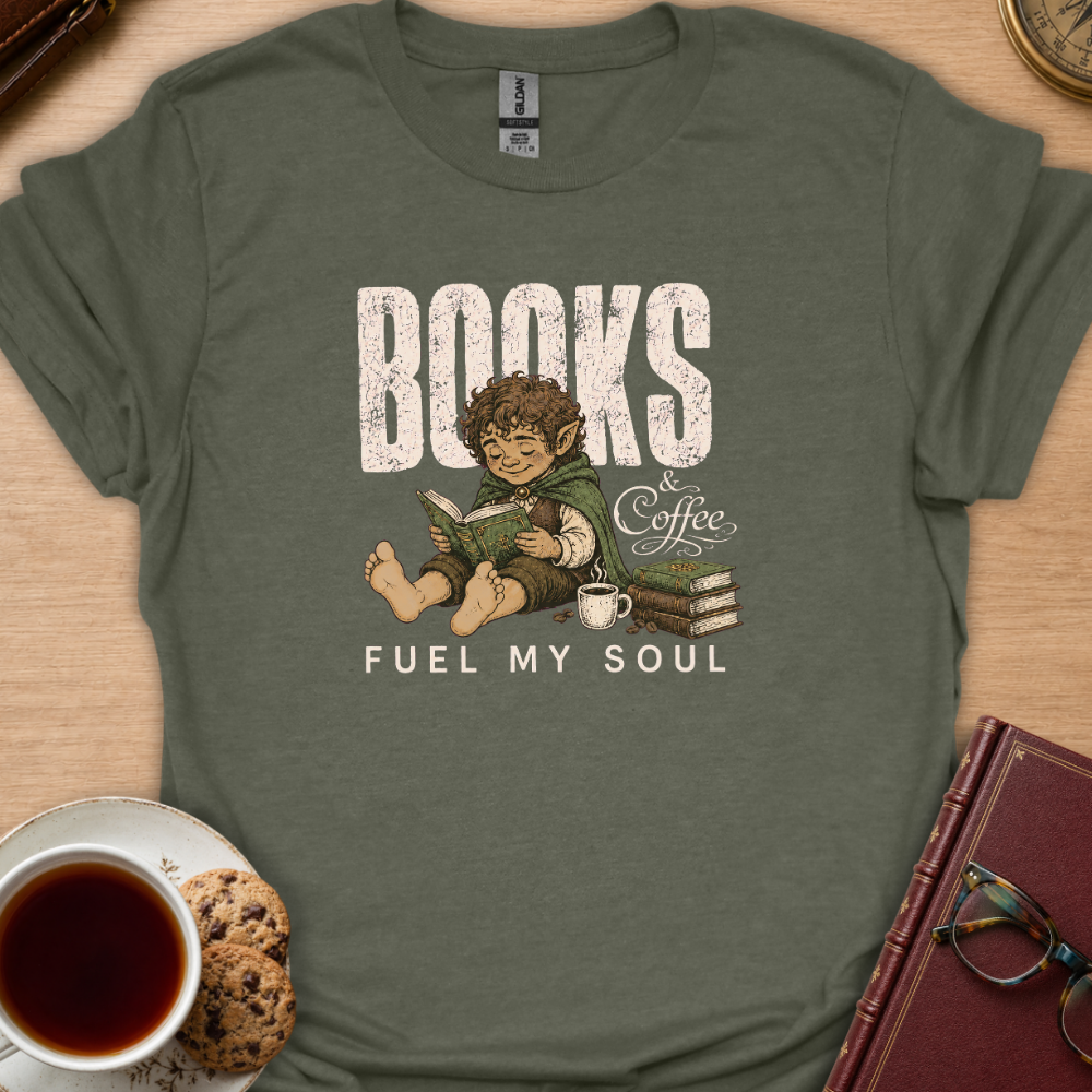 Books And Coffee Fuel T-Shirt