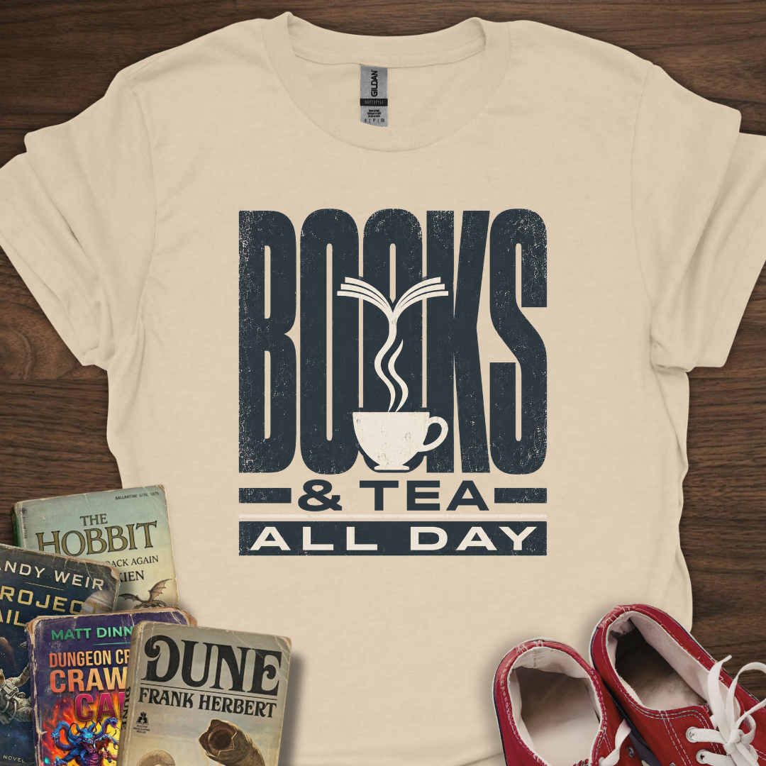 Books & Tea All Day T-Shirt