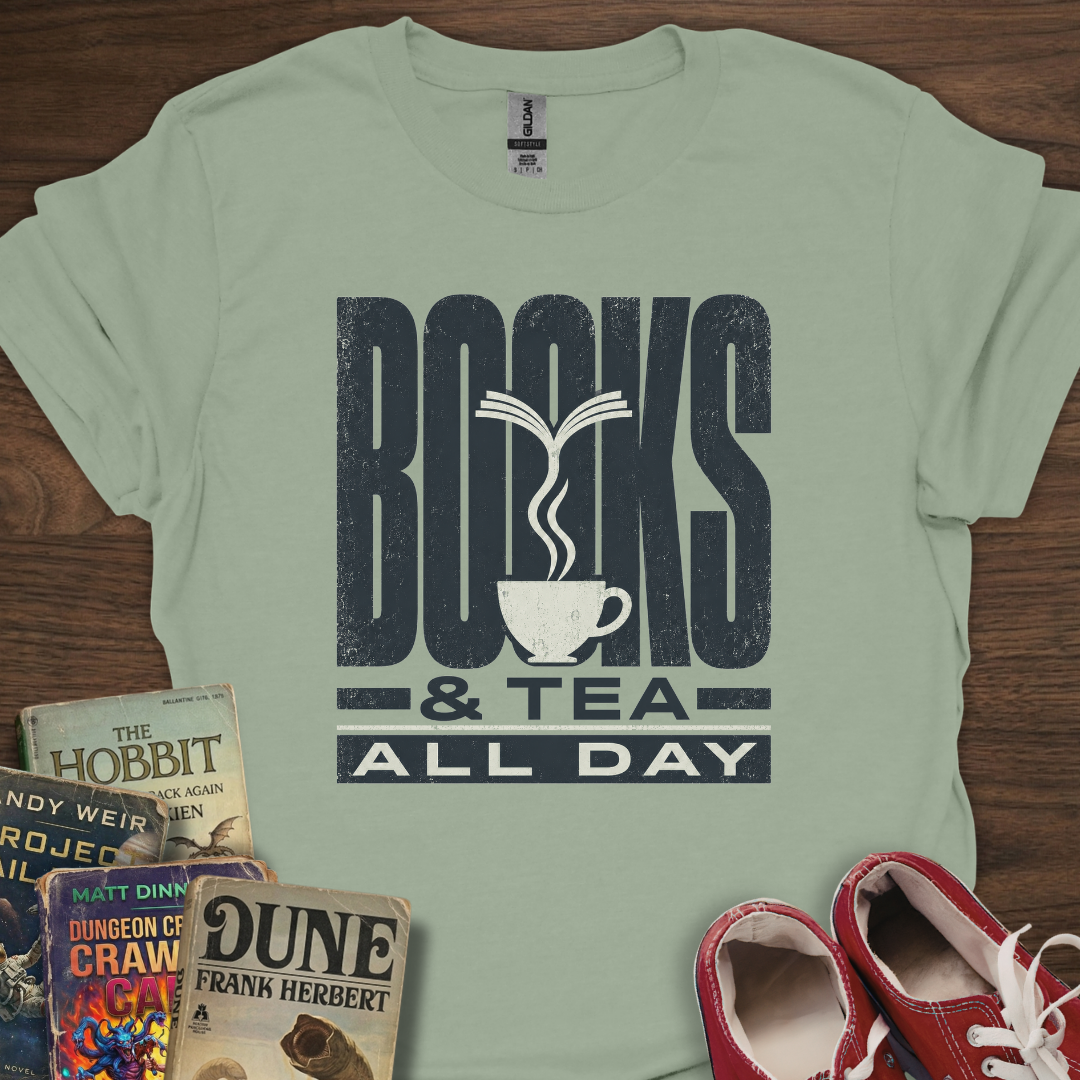 Books & Tea All Day T-Shirt