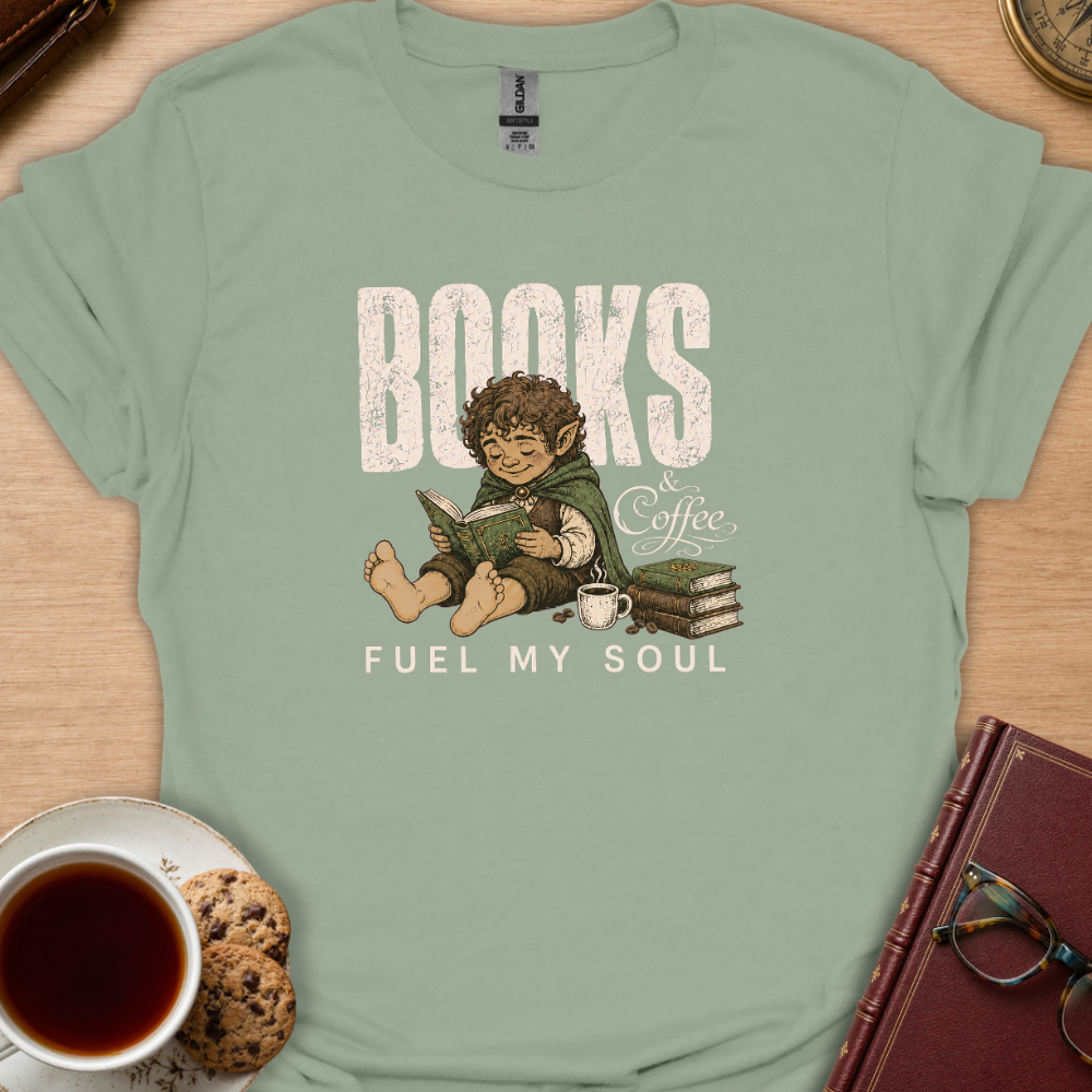 Books And Coffee Fuel T-Shirt