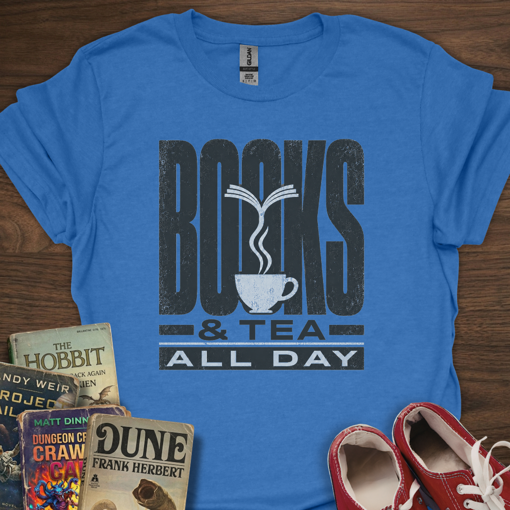 Books & Tea All Day T-Shirt