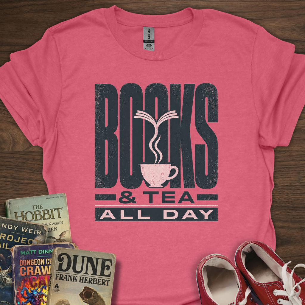 Books & Tea All Day T-Shirt