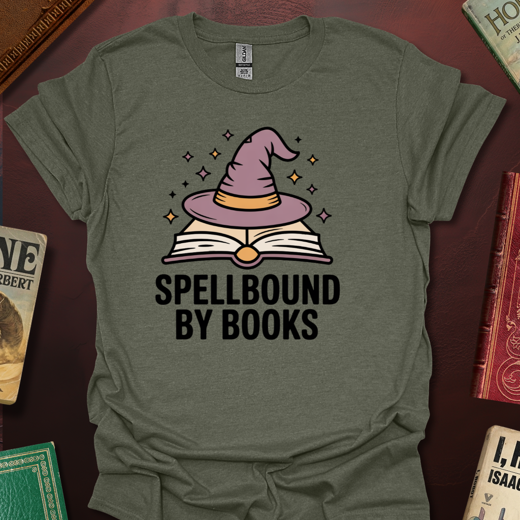 Spellbound By Books Wizard Hat T-Shirt