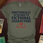 Emotionally Attached To Fictional Characters Book T-Shirt