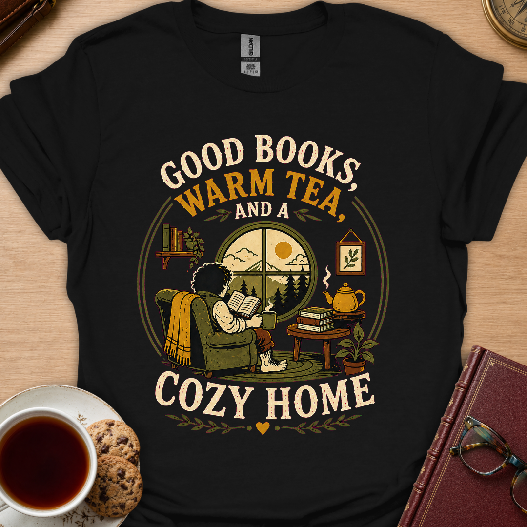 Good Books Cozy Home T-Shirt
